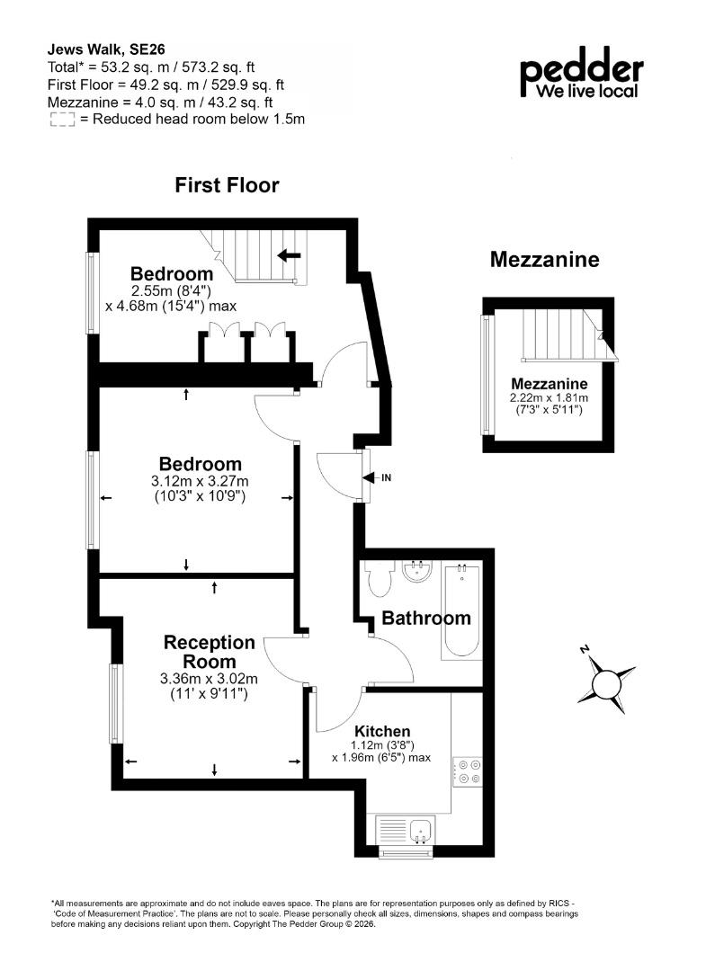 13e, Jews Walk, London floorplan