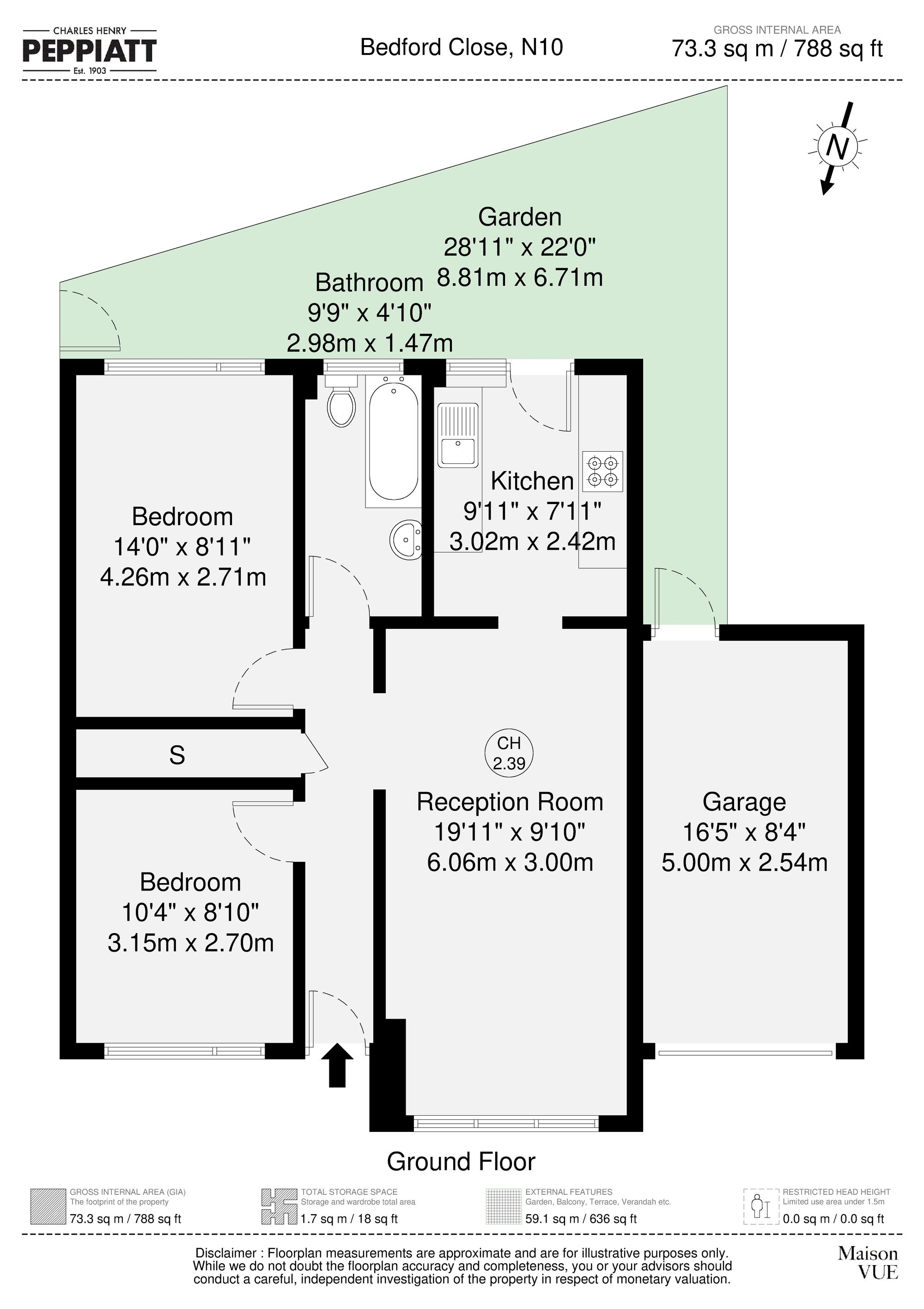 2a Bedford Close, London floorplan