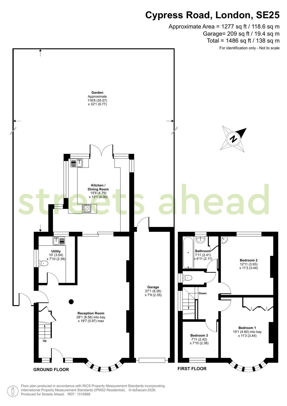 13, Cypress Road, London floorplan