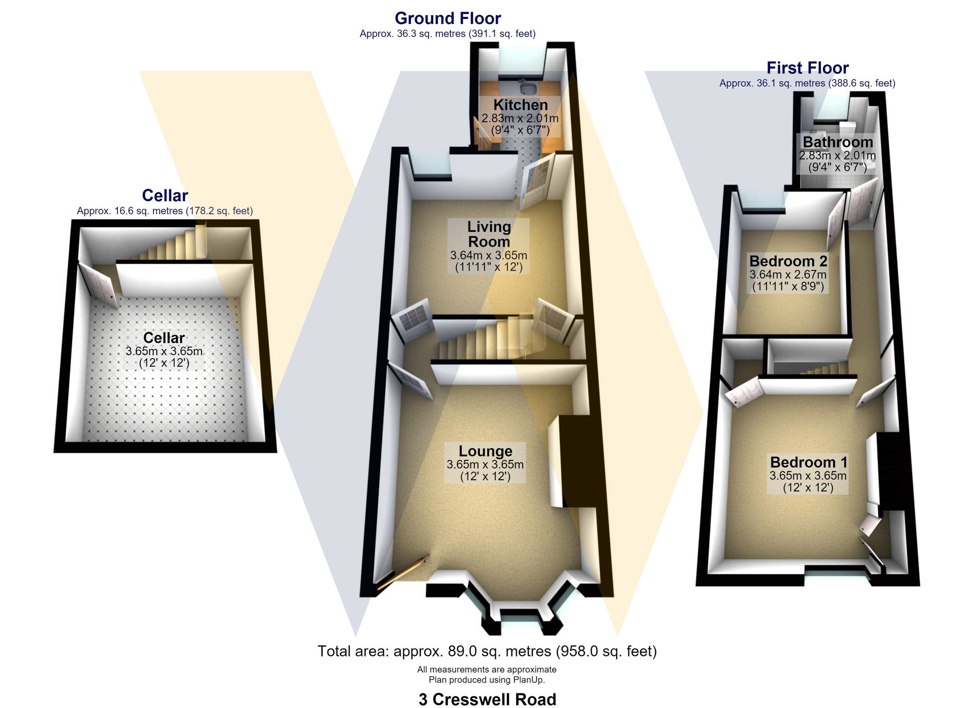 3 Cresswell Road, Sheffield floorplan