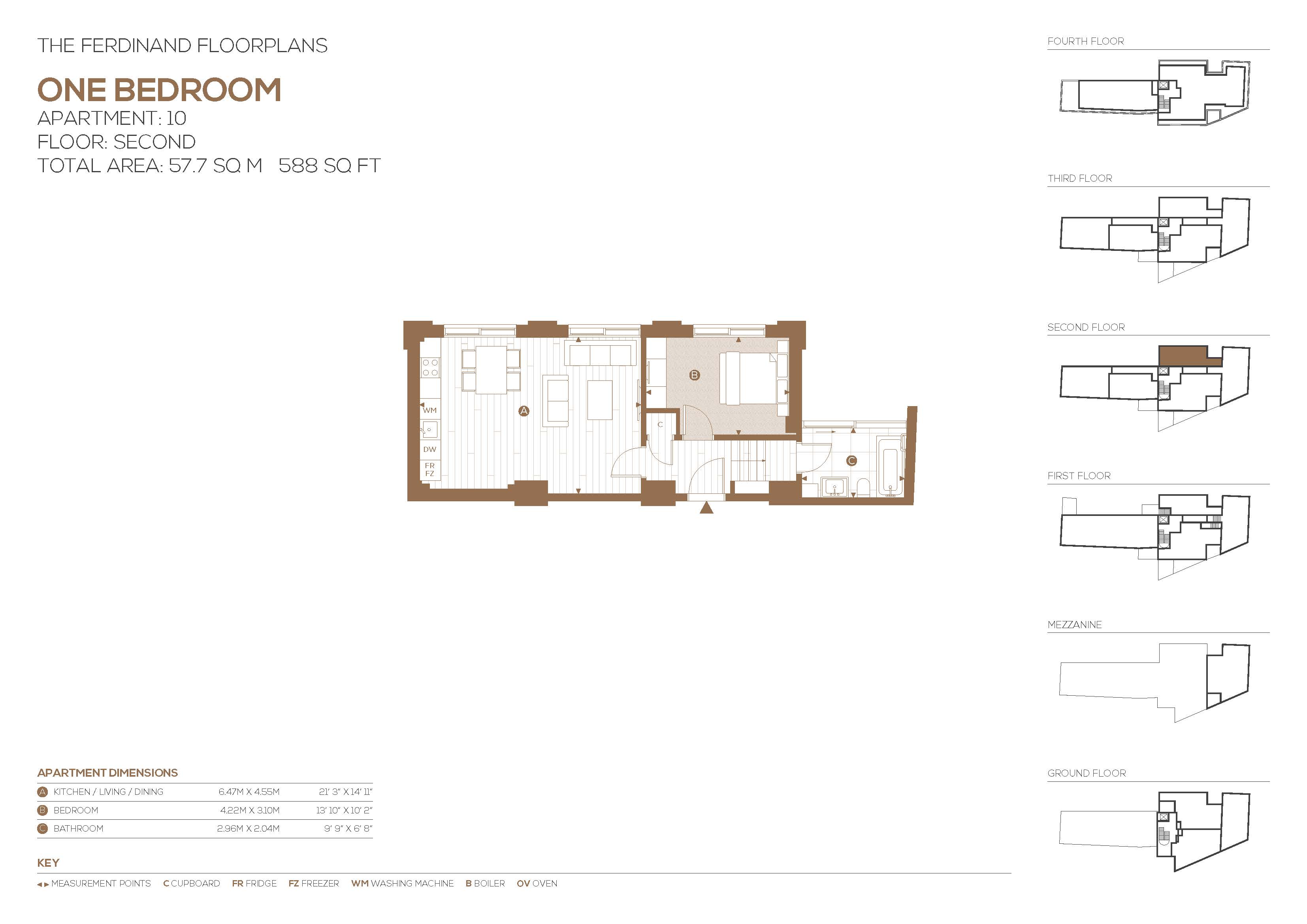 Flat 10,, Piano Studios, London floorplan