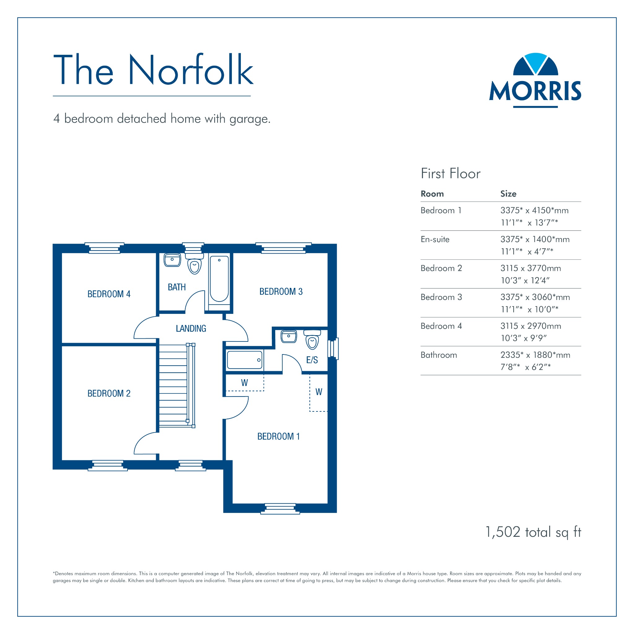 The Norfolk, The Grange, Formby floorplan