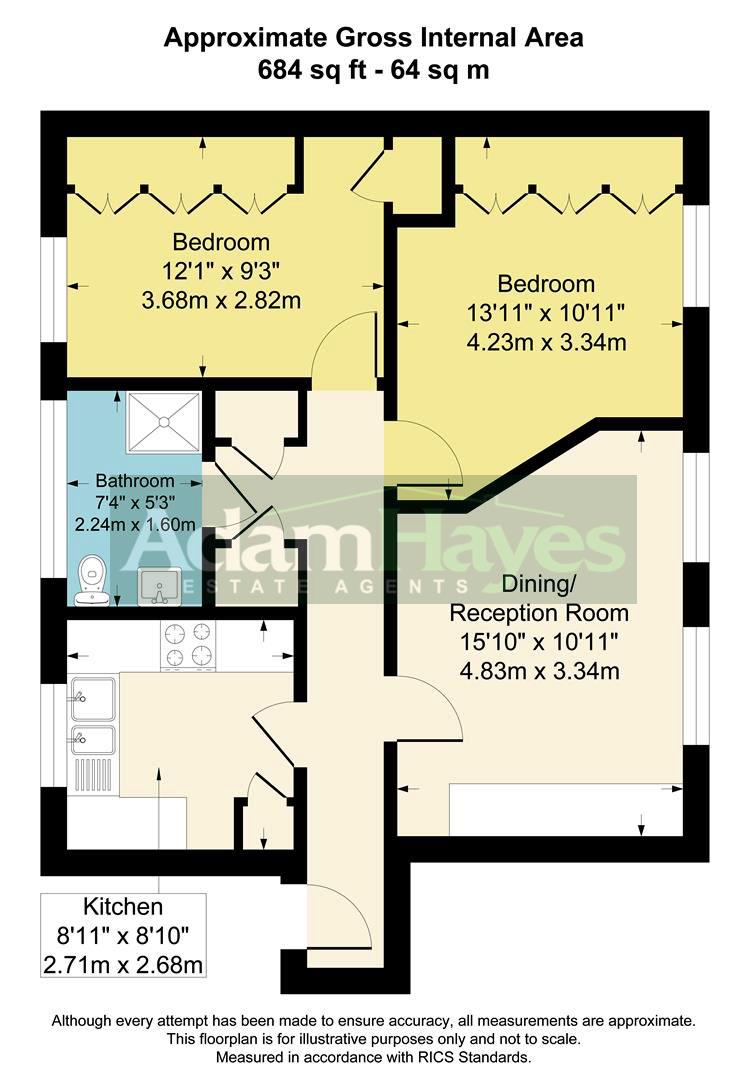 Flat 47 Friern Court, Friern Barnet Lane, London floorplan