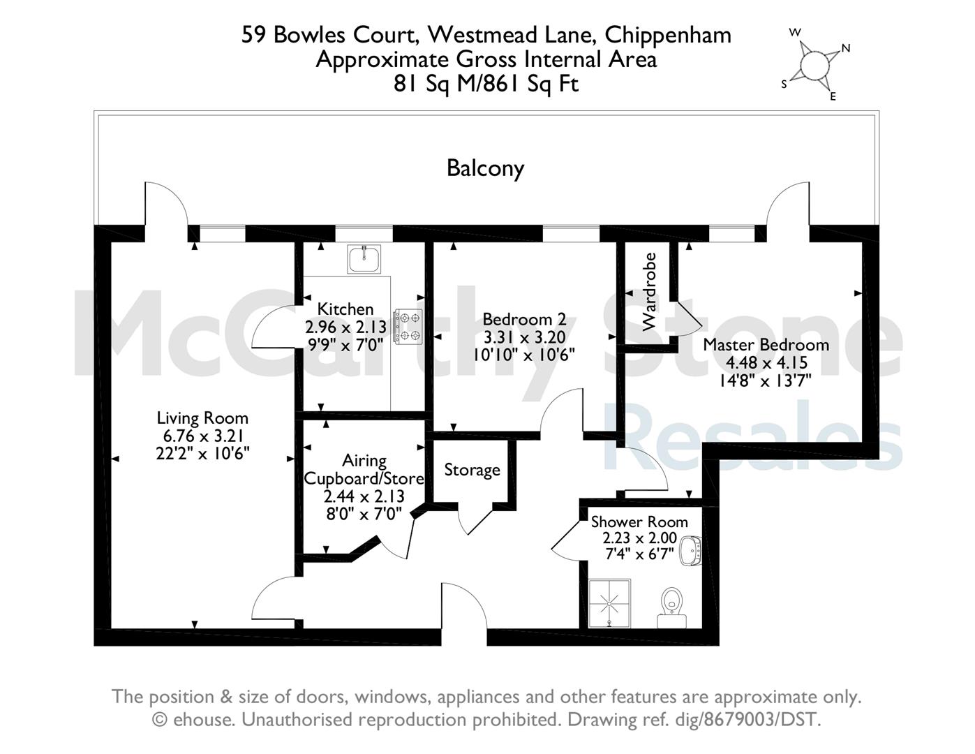 59 Bowles Court, Westmead Lane, Chippenham floorplan