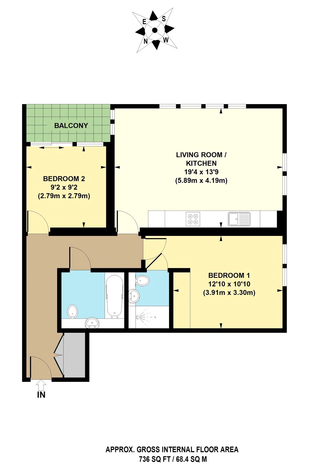 2 Bedrooms Flat to rent in Cambridge Heath Road, London E2