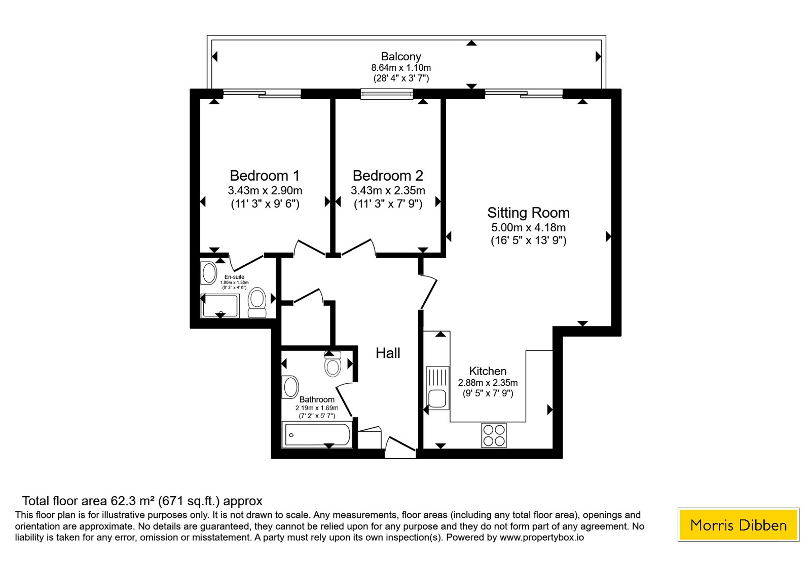 Flat 5, 21, Bembridge Drive, Hampshire floorplan