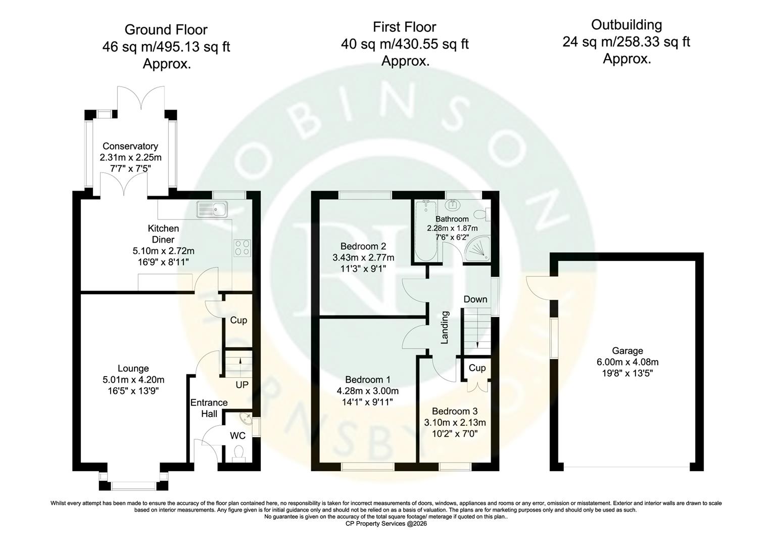 19, Manor Farm Close, Doncaster floorplan
