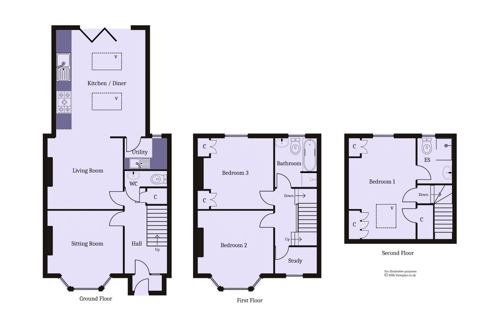 87, Redlands Road, Penarth floorplan