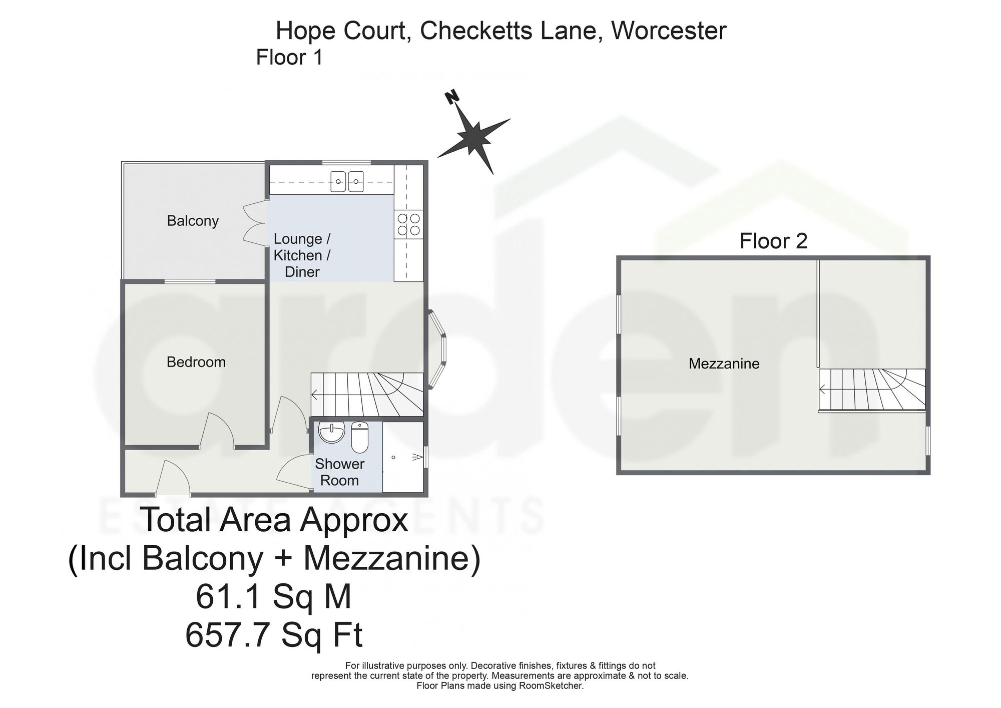 6 hope court 75 Checketts lane, Worcester floorplan