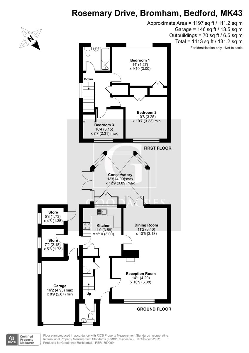 Rosemary Drive, Bromham, Bedford MK43, 3 bedroom semidetached house