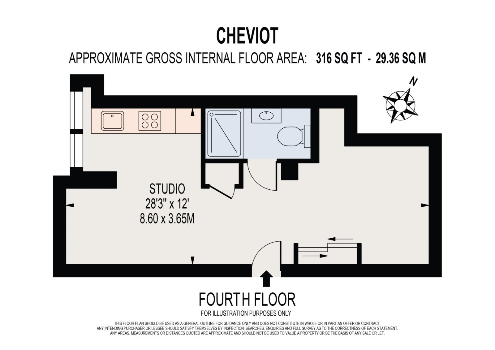 Flat 409, Cheviot House, 7, Philpot Street, London floorplan