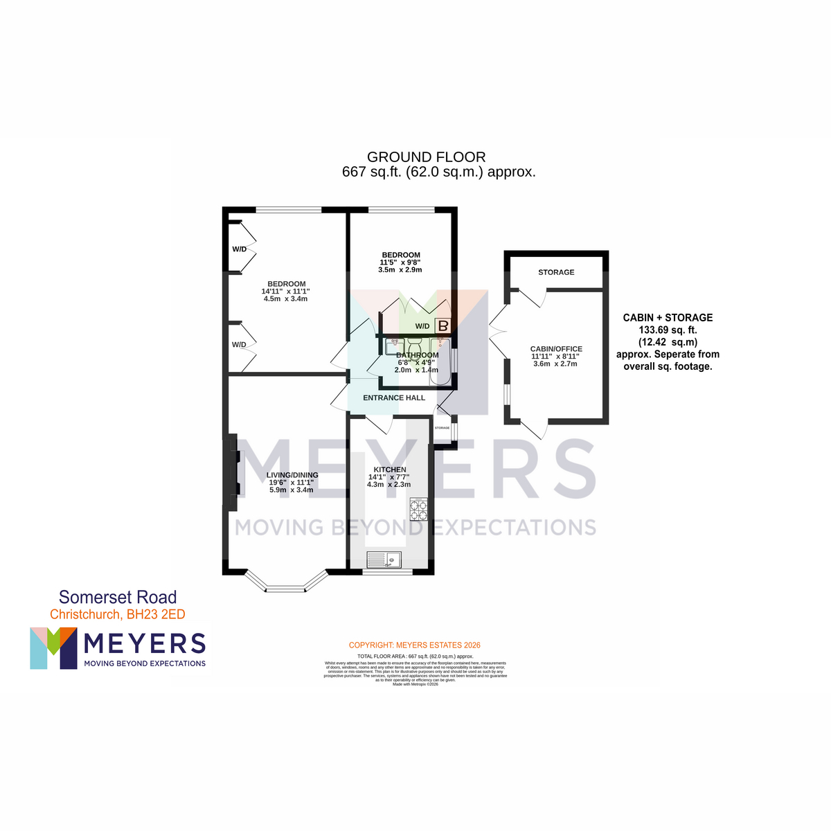 6, Somerset Road, Christchurch floorplan