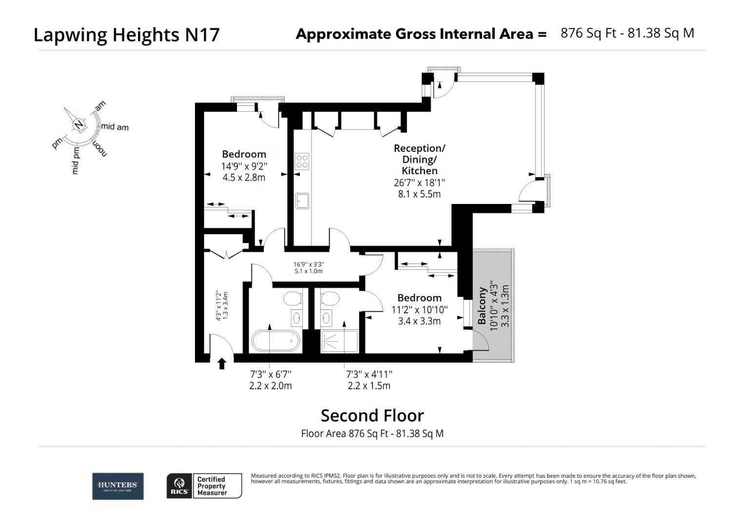 Flat 18, Lapwing Heights, Waterside Way, London floorplan