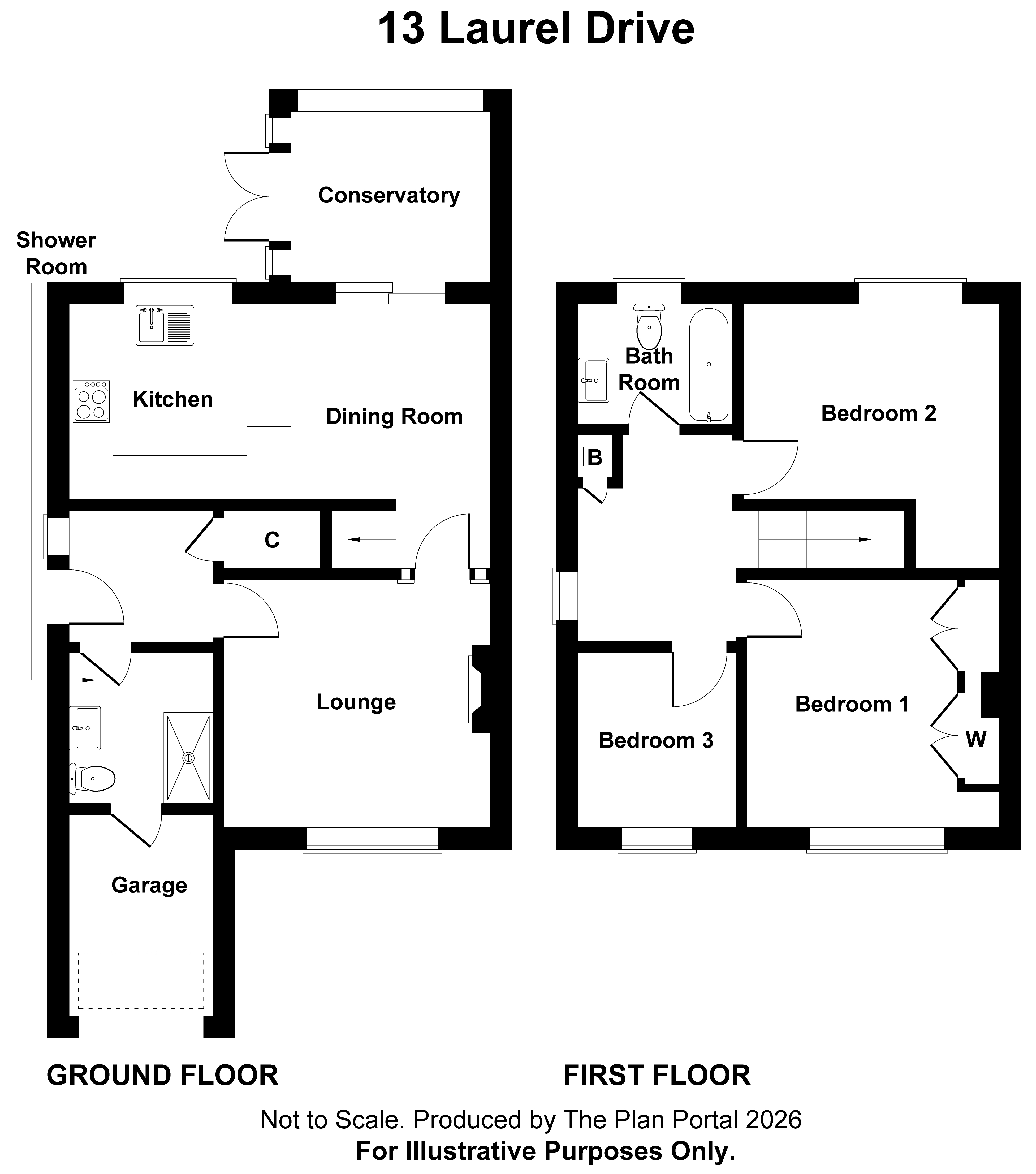 13, Laurel Drive, Newport floorplan
