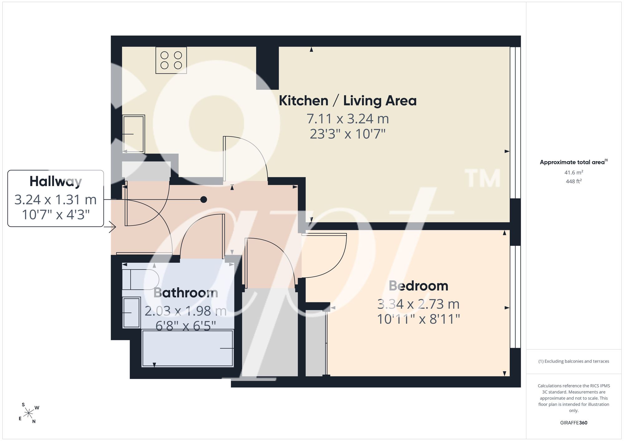 Flat 37, Pacific Heights Suez Way, Brighton floorplan