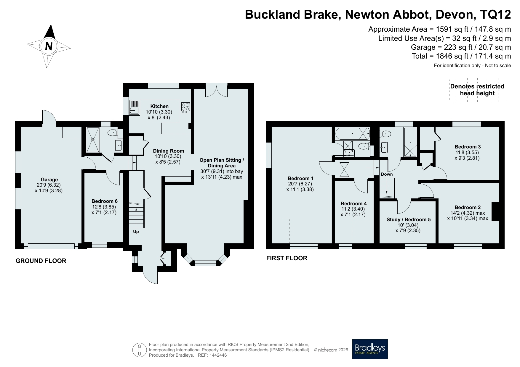 3, Buckland Brake, Devon floorplan