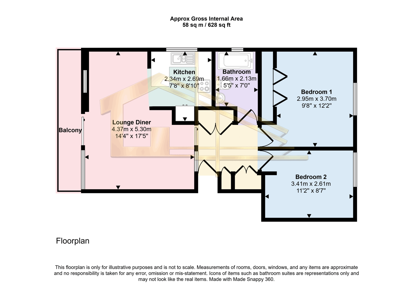 Belgrave Court, De La Warr Parade, Bexhill floorplan
