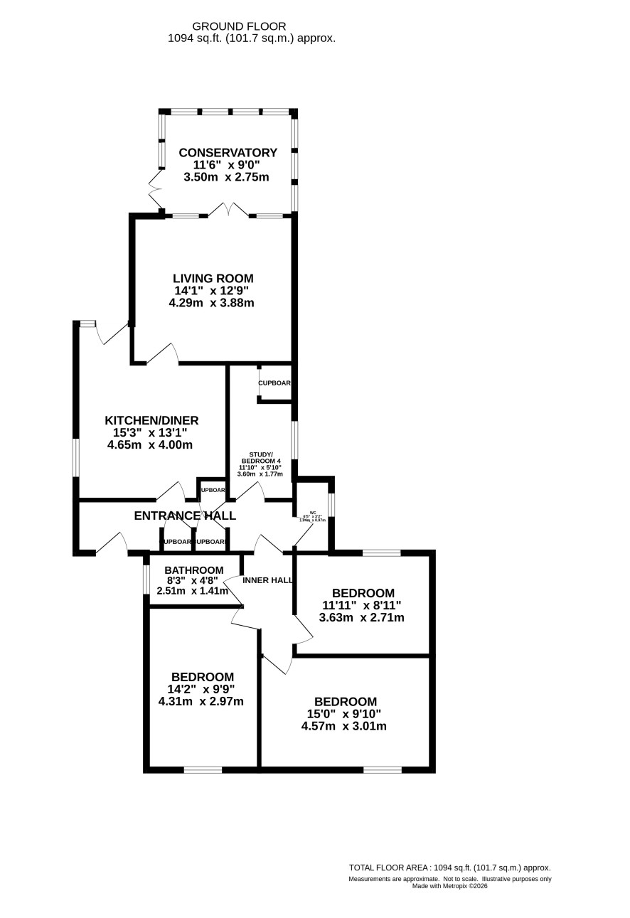 Eves Cottage, Church Lane floorplan