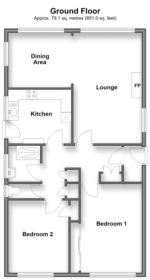 Warren Close Woodingdean, Brighton floorplan