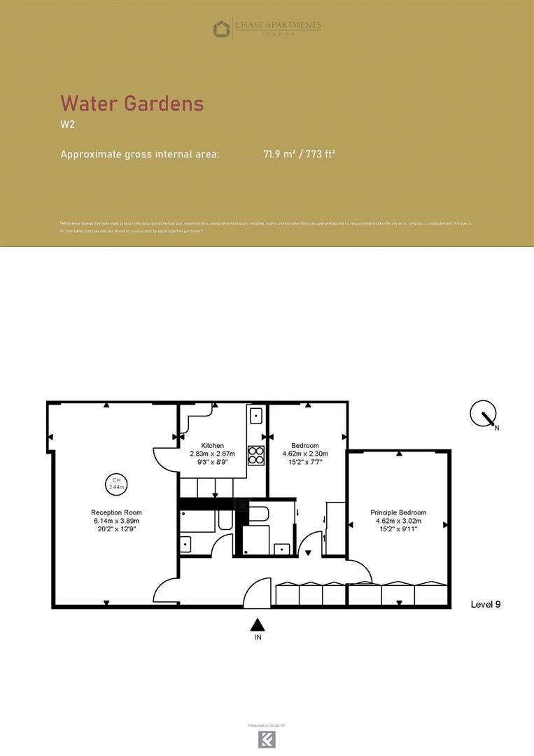 396, The Water Gardens, London floorplan