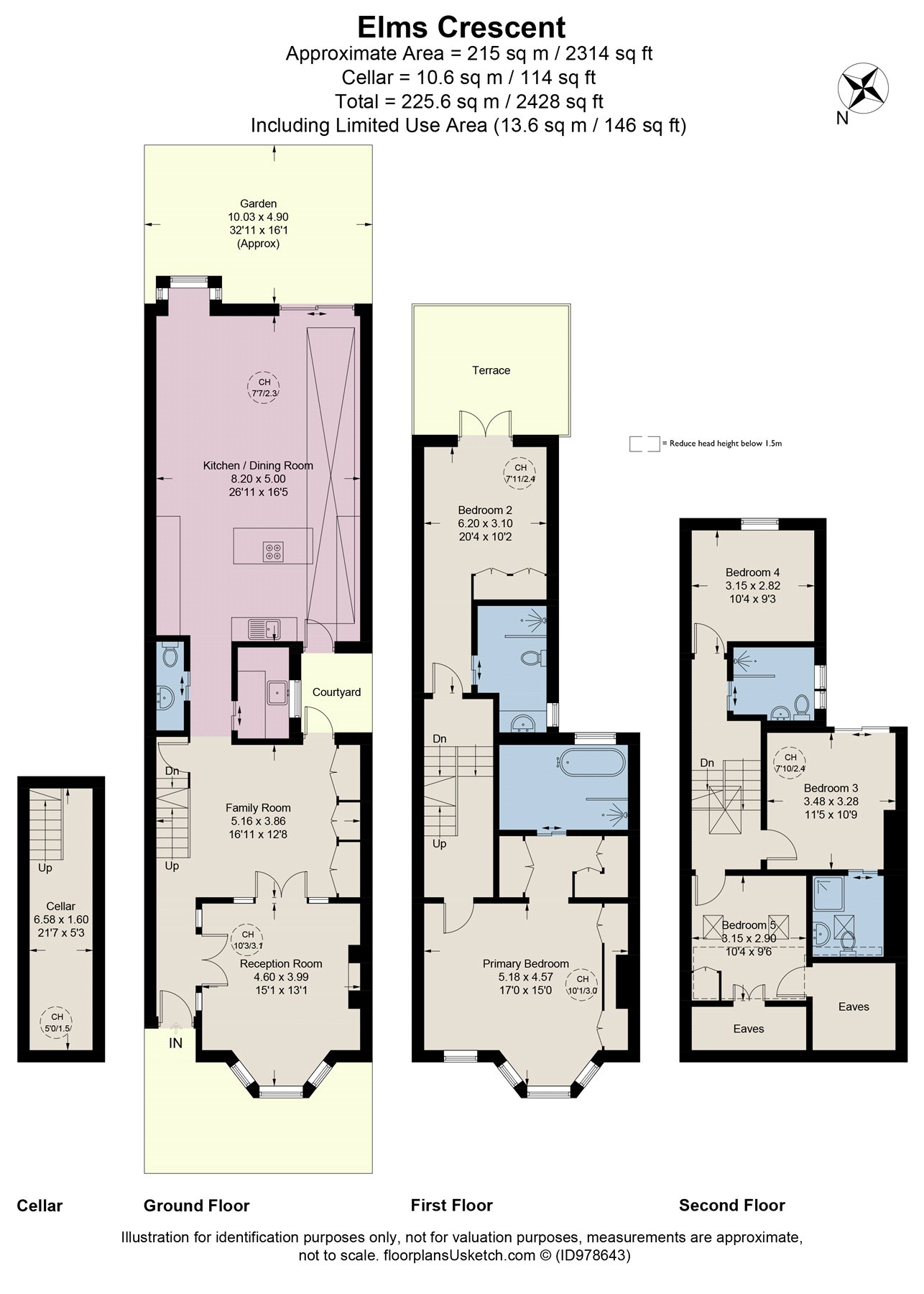 71, Elms Crescent, London floorplan