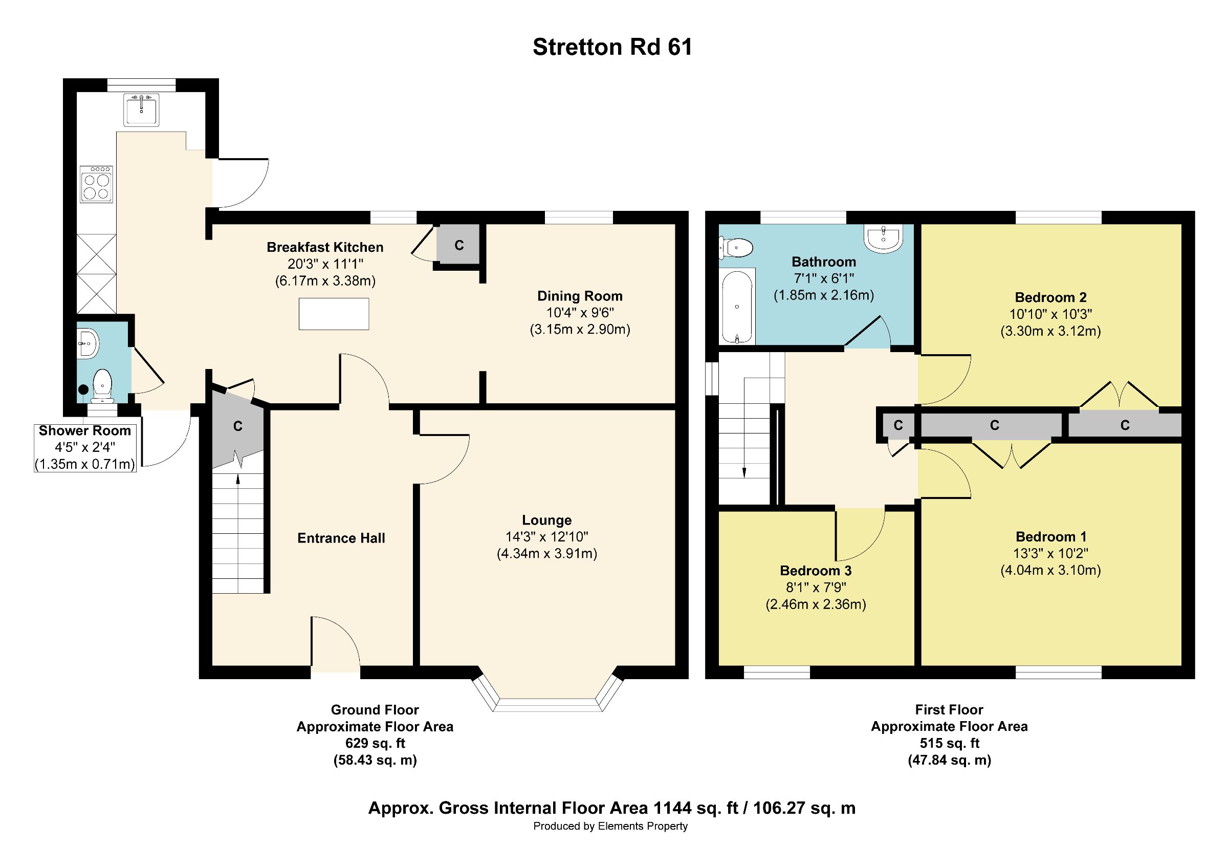 61 Stretton Road, Willenhall floorplan