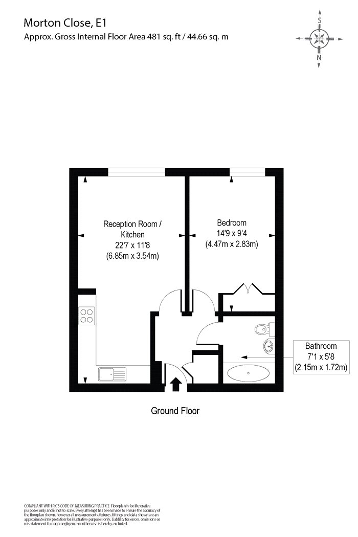 1 Bedrooms Flat to rent in Morton Close, London E1