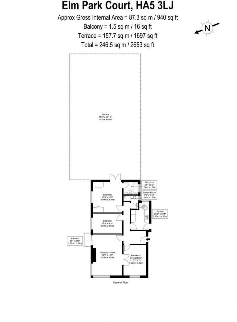 Elm Park Court,Flat 33, Elm Park Road, Pinner floorplan