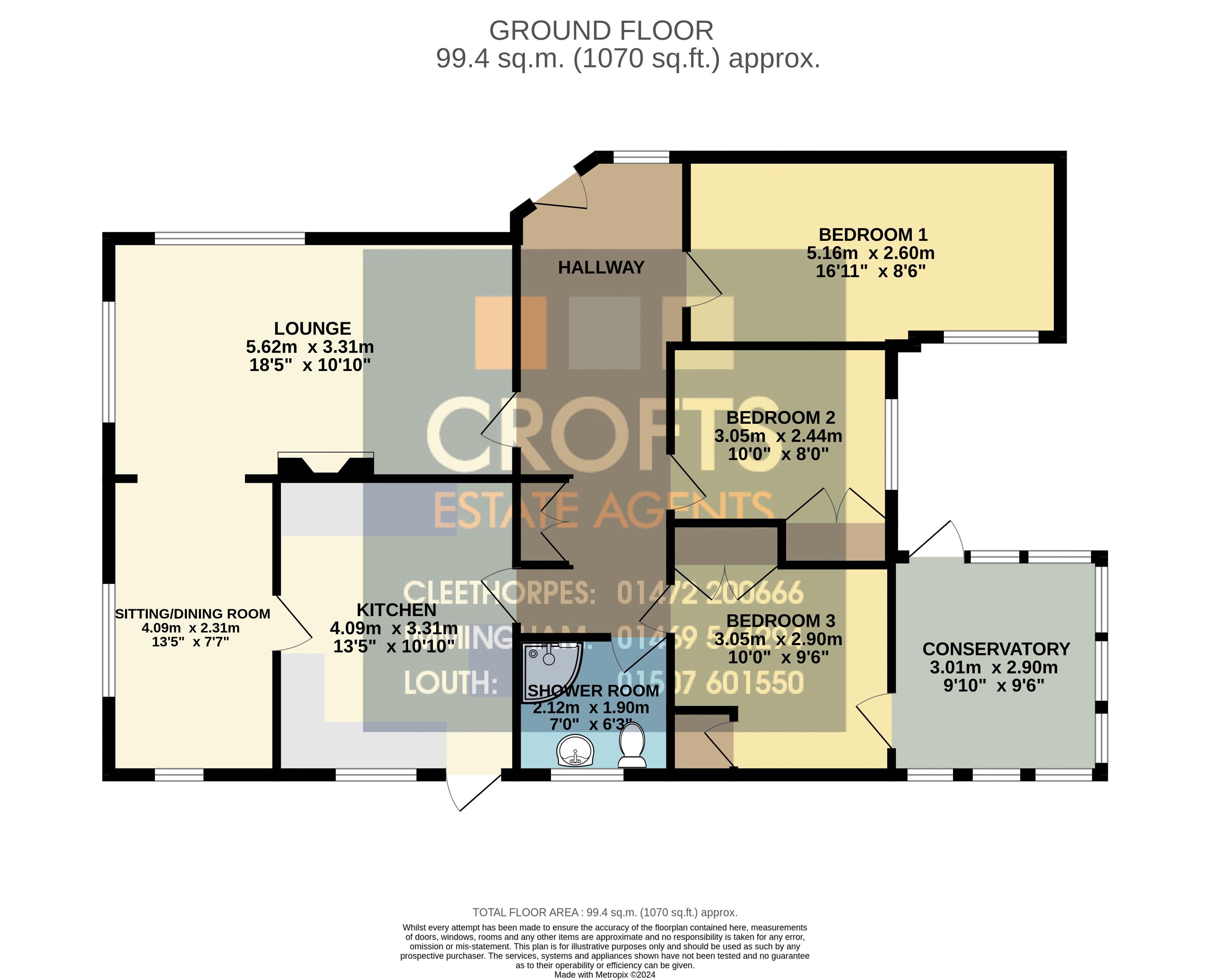 1, Orchard Close, Louth floorplan