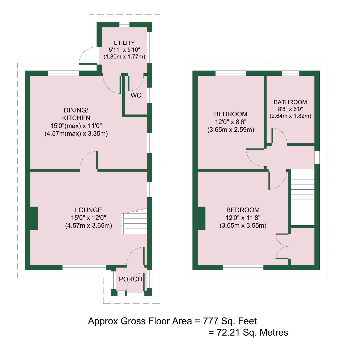 2 Bedrooms Semi-detached house for sale in Heather Road, Heswall, Wirral, Merseyside CH60