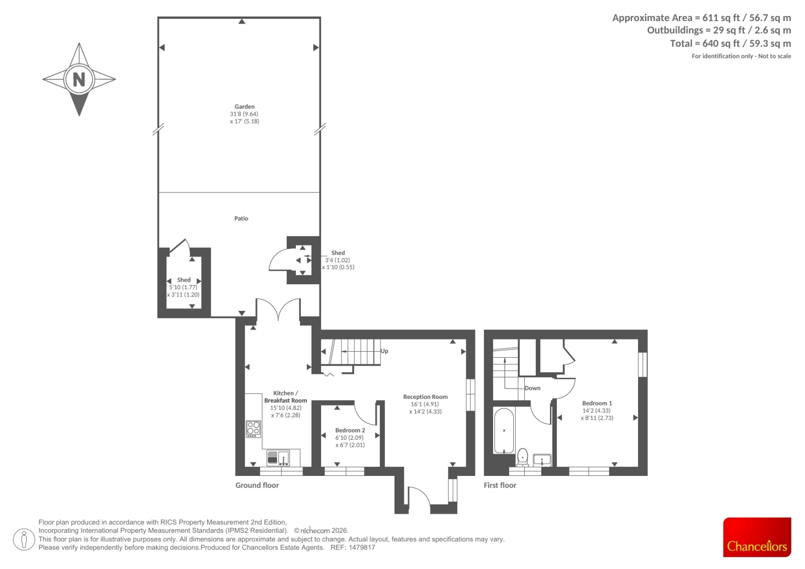 16 DOVECOTE ROAD, Dovecote Road, Reading floorplan