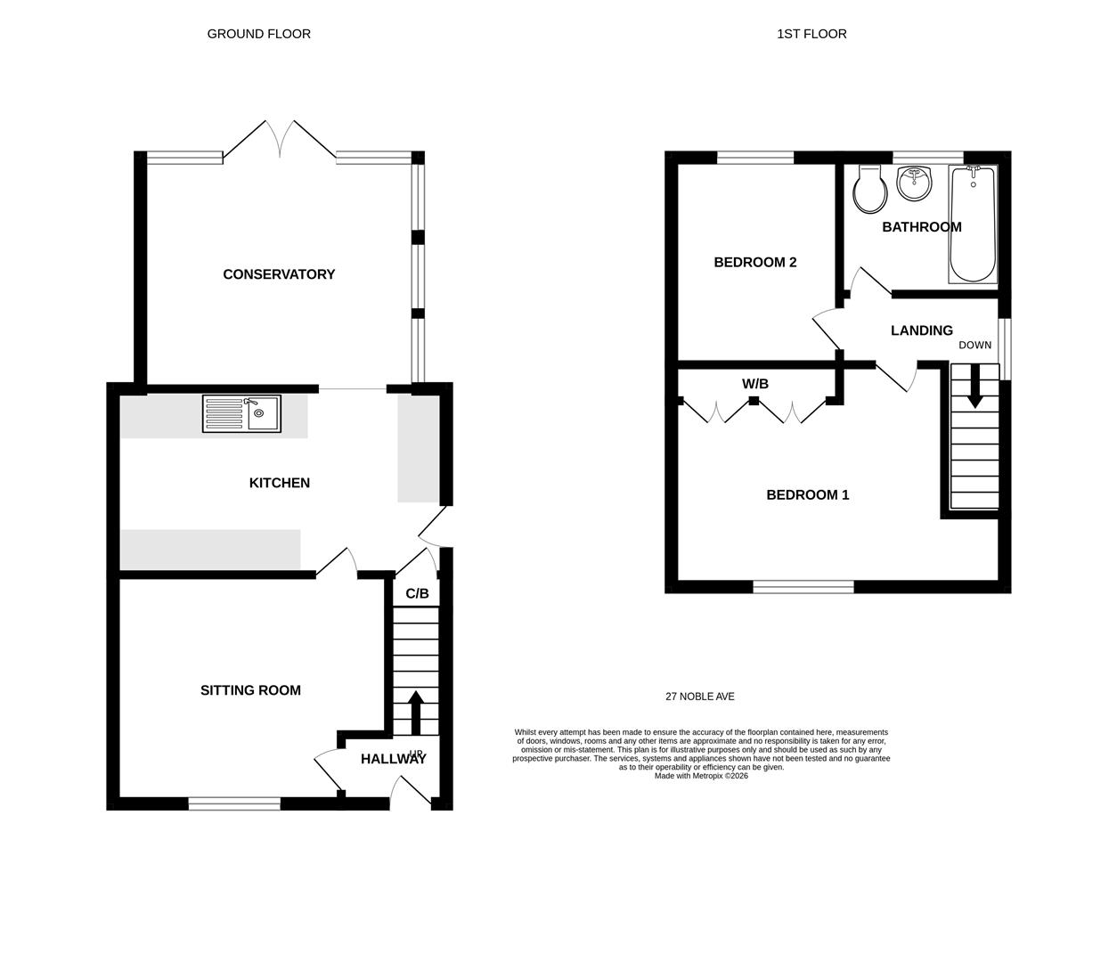 Noble Avenue, Bristol floorplan