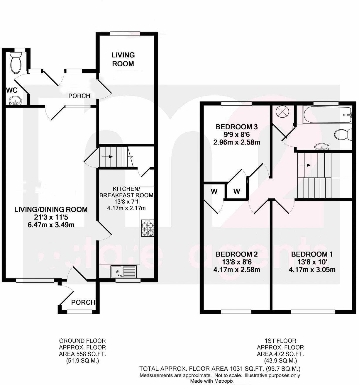 25, Moorland Park, Newport floorplan