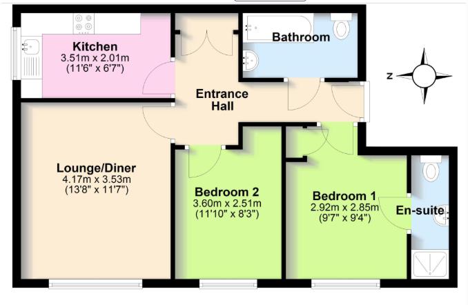 Flat 7, Montague House, Grand Avenue, Worthing floorplan