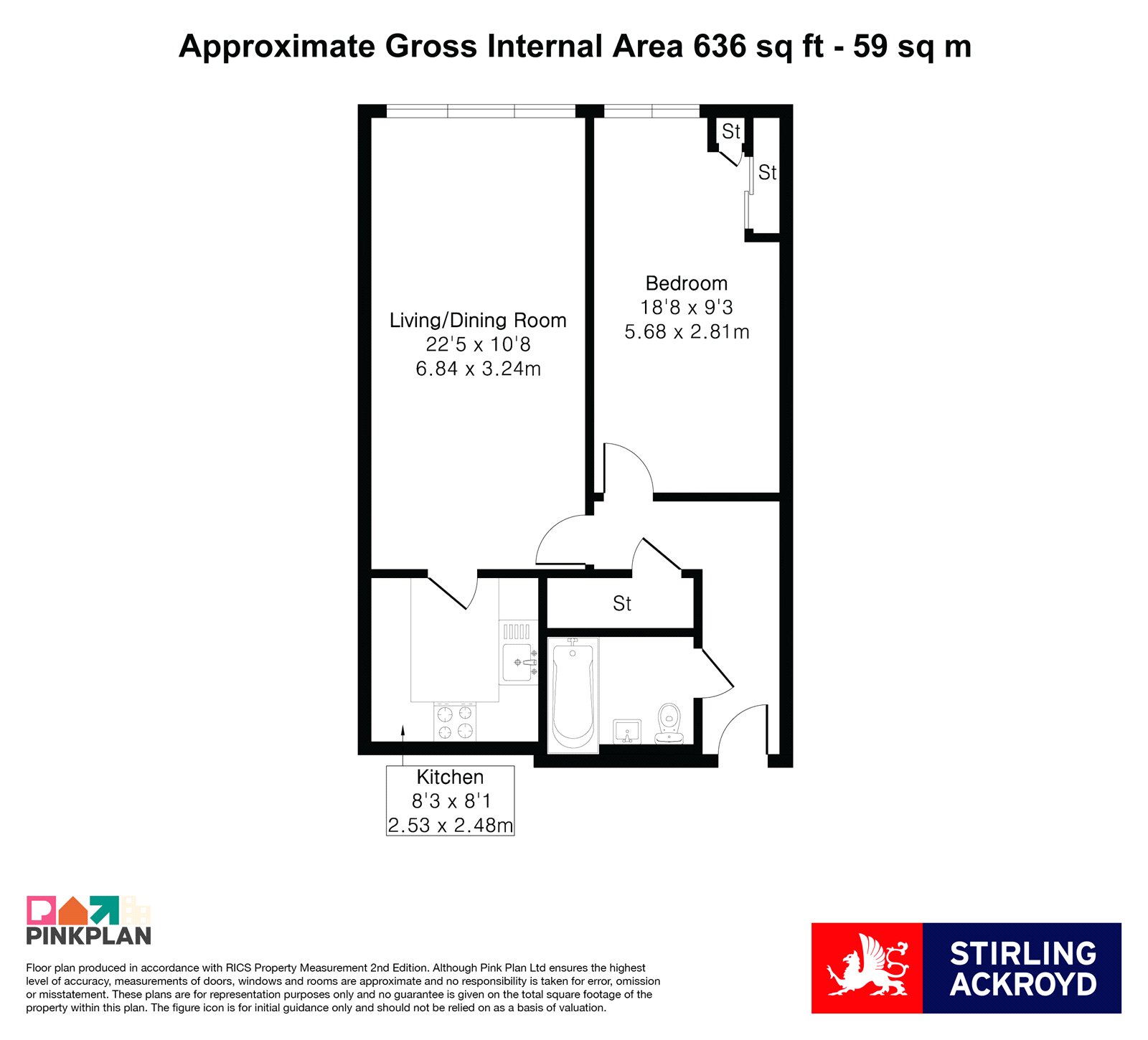 43, Crownage Court, 99, Staines Road West, Surrey floorplan