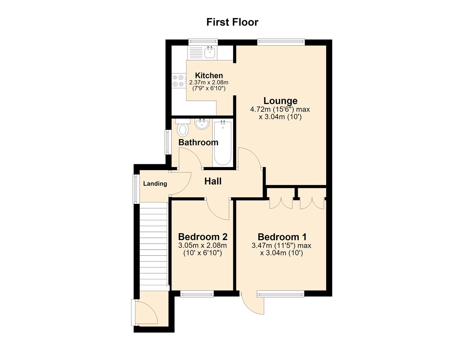 23, Poplar Court, Hull floorplan