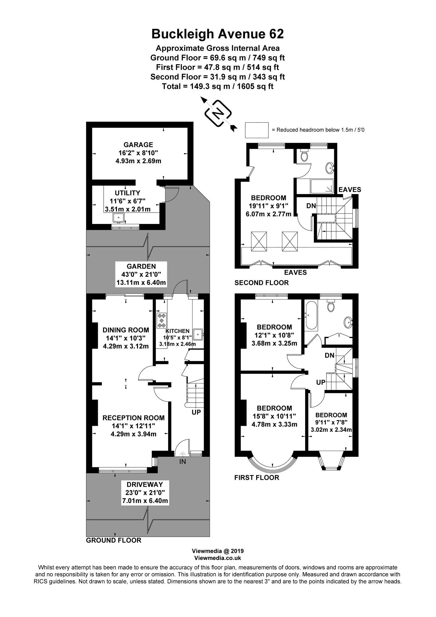 4 Bedrooms Terraced house for sale in Buckleigh Avenue, London SW20