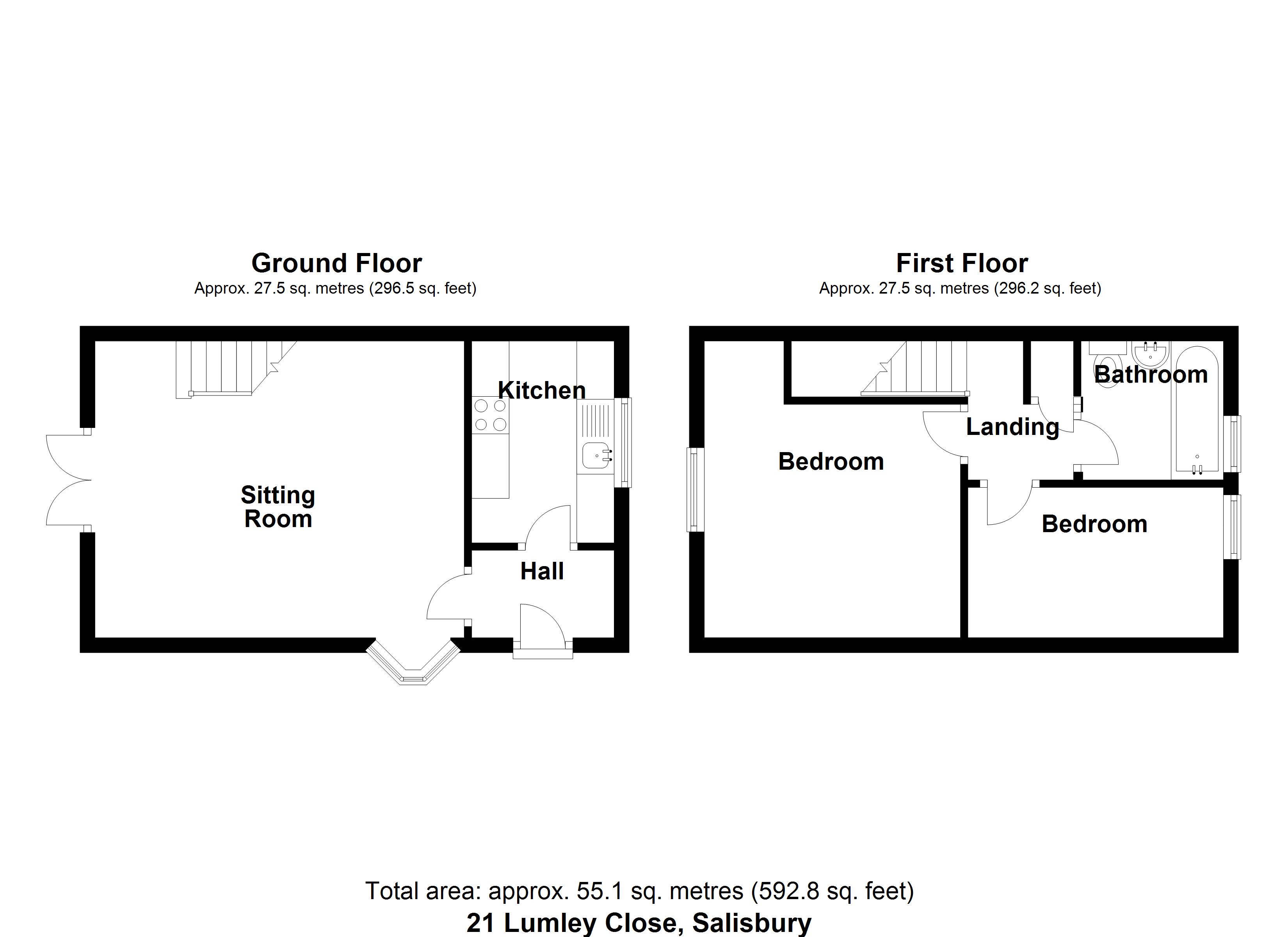2 Bedrooms Terraced house to rent in Lumley Close, Salisbury SP2