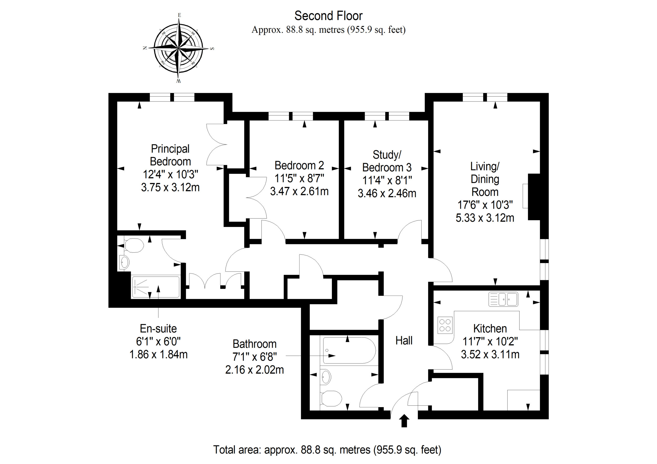 Flat 9, 17, Mount Alvernia Liberton, Edinburgh floorplan