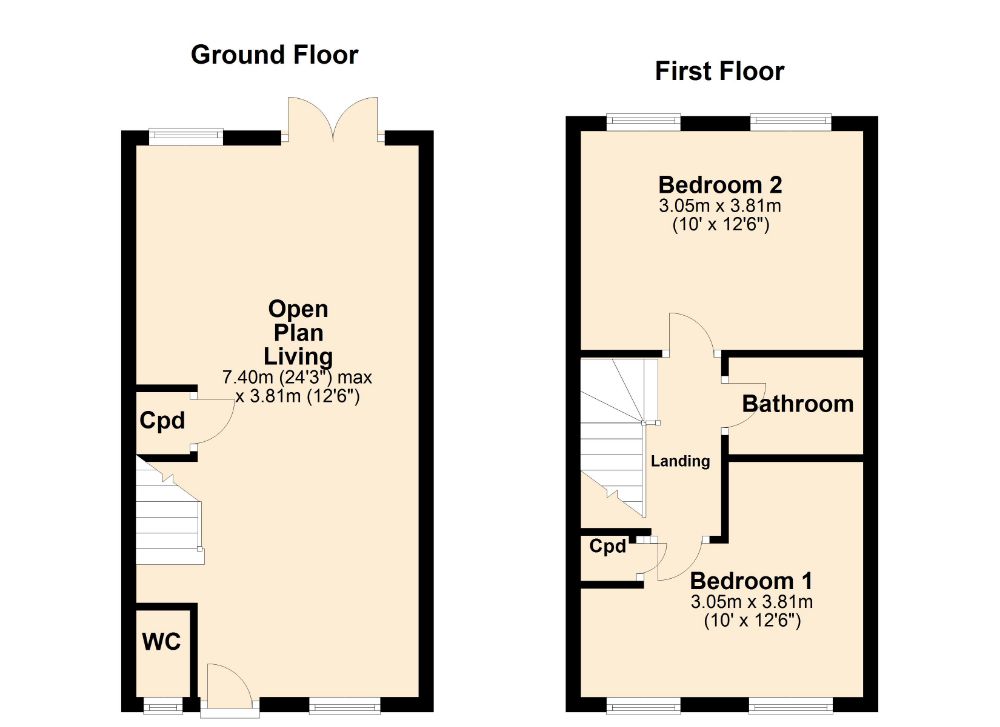 Sedgemoor Court, Lang Farm, Daventry NN11, 2 bedroom terraced house for