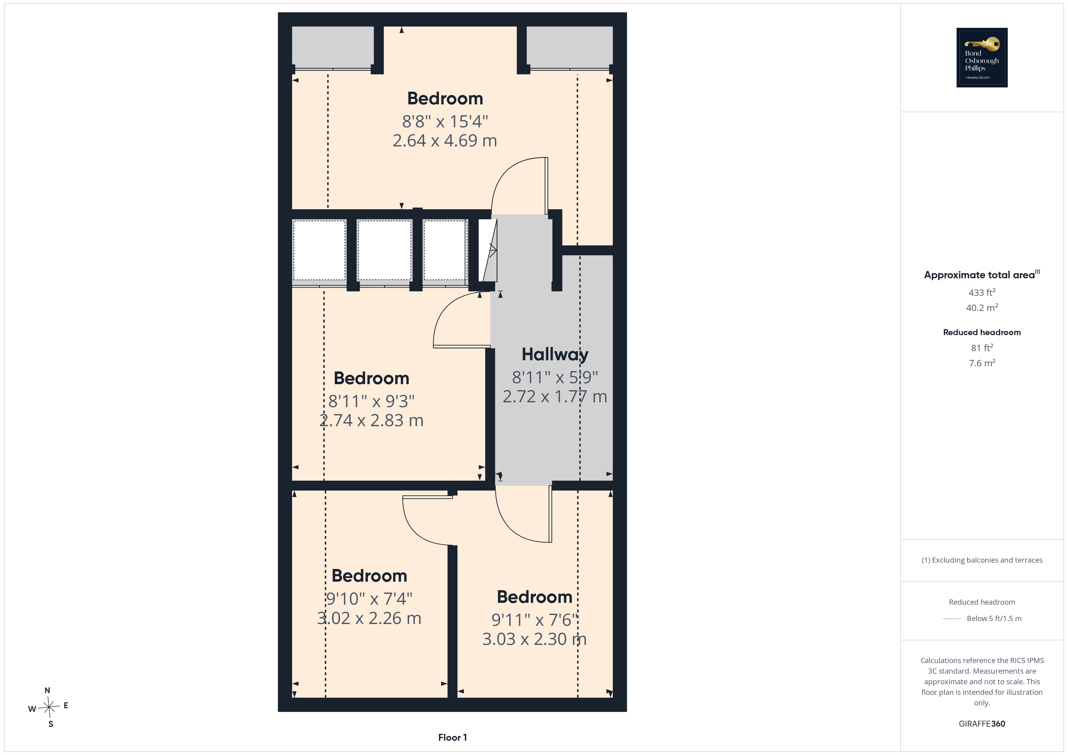 63, Trehannick Close, Bodmin floorplan
