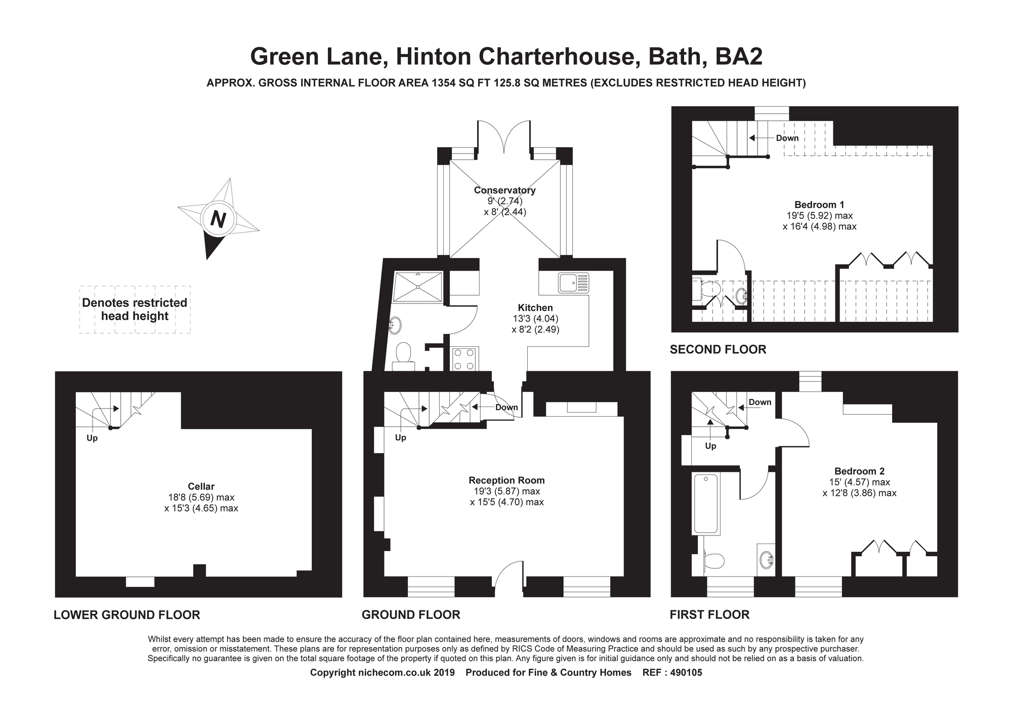 2 Bedrooms Terraced house for sale in Green Lane, Hinton Charterhouse, Bath, Somerset BA2