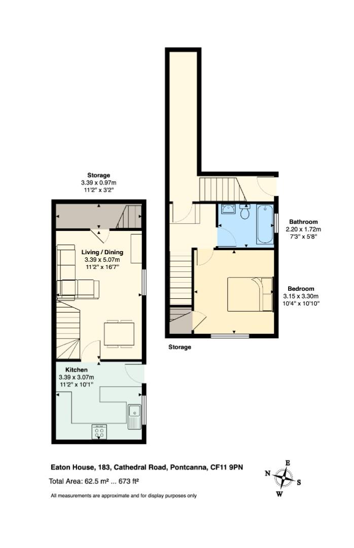 Eaton House,, Flat 4, 183, Cathedral Road, Cardiff floorplan