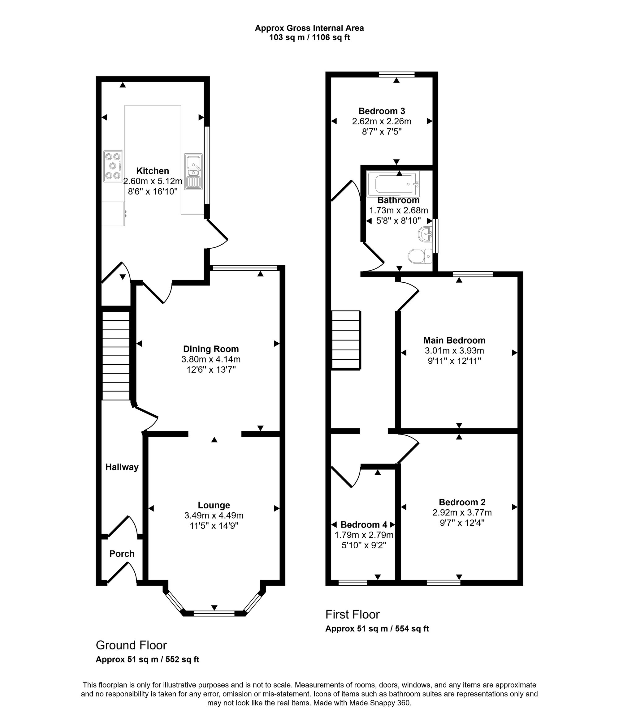 32 Hodges Street, Wigan floorplan