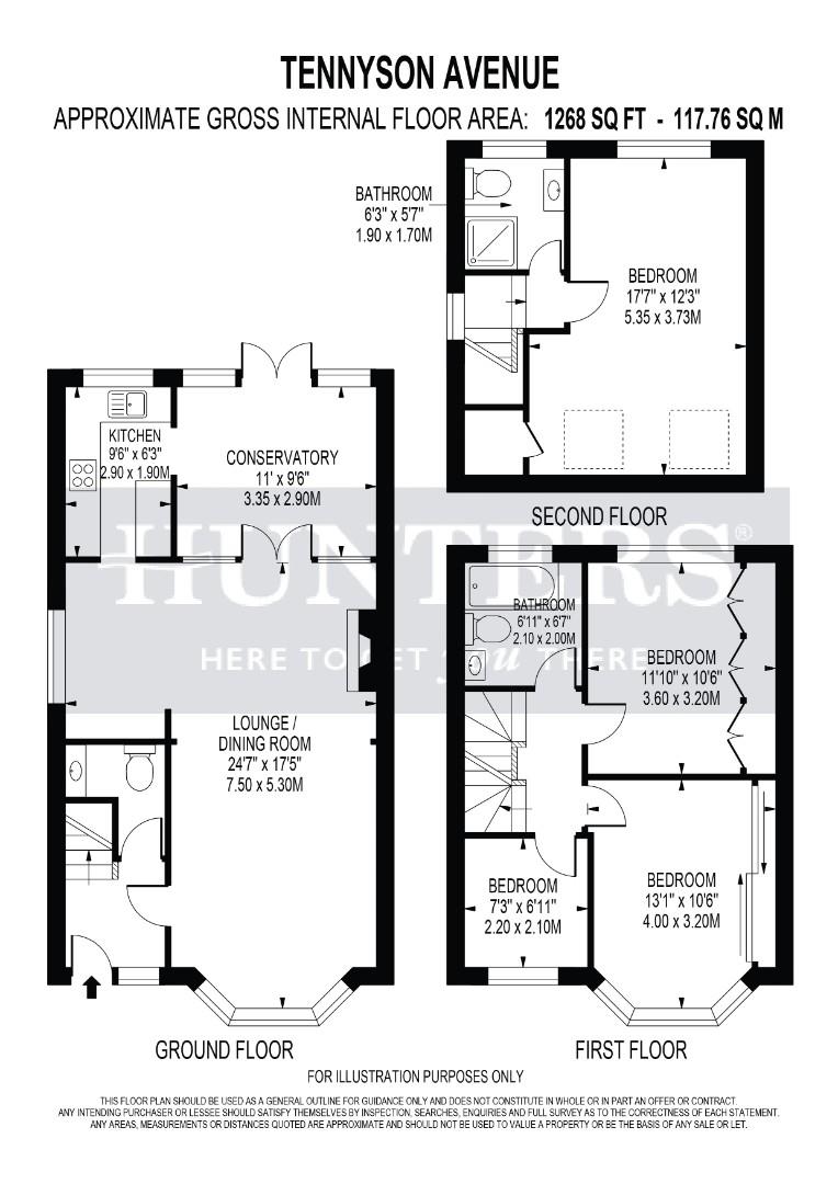 Tennyson Avenue, New Malden, KT3 6NA floorplan