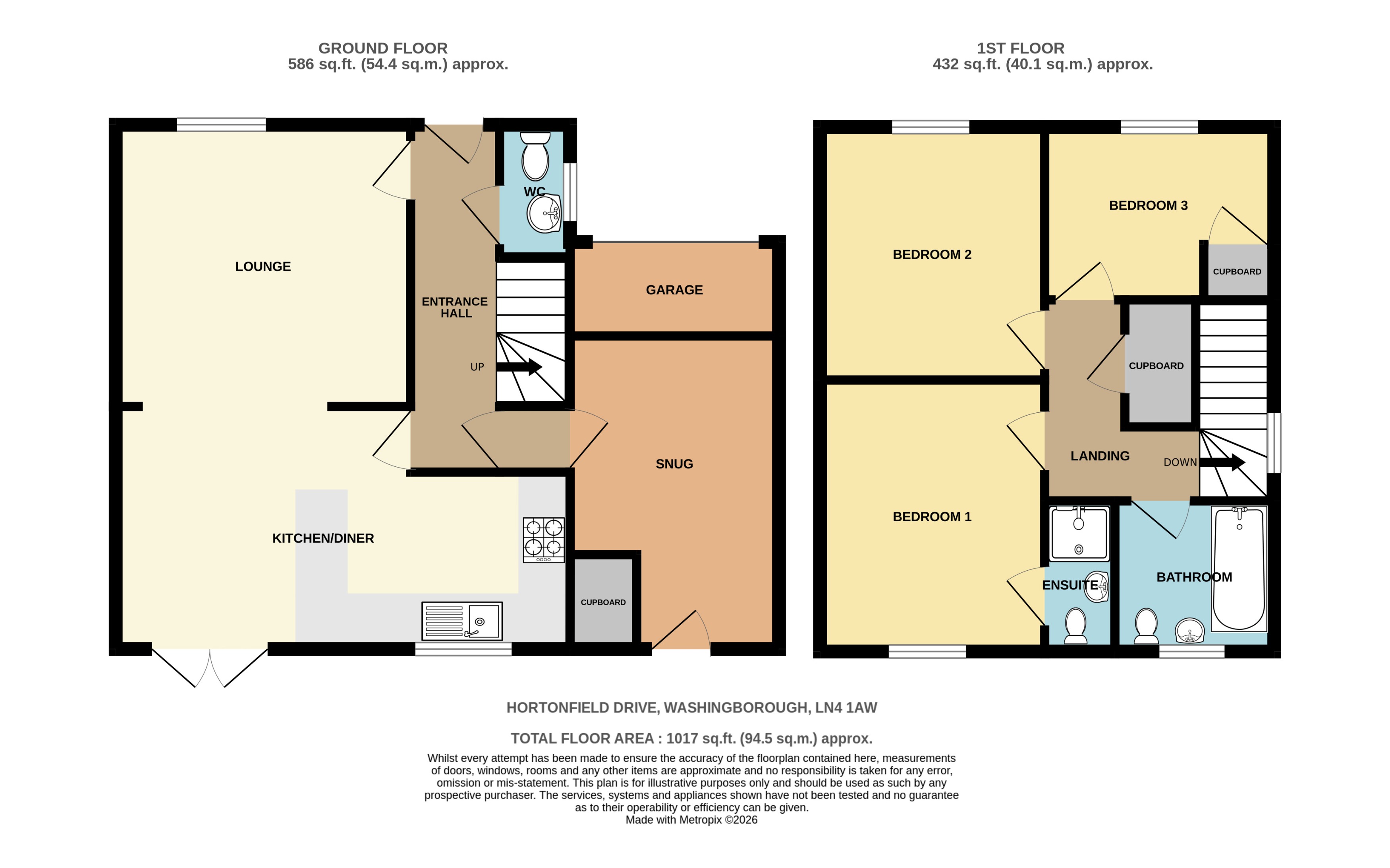 10, Hortonfield Drive, Washingborough floorplan