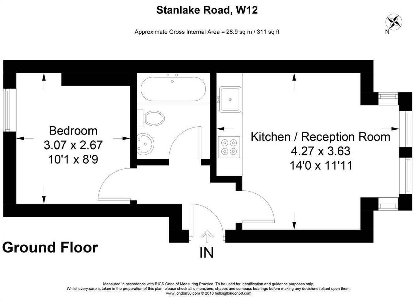 1 Bedrooms Flat to rent in Stanlake Road, London W12