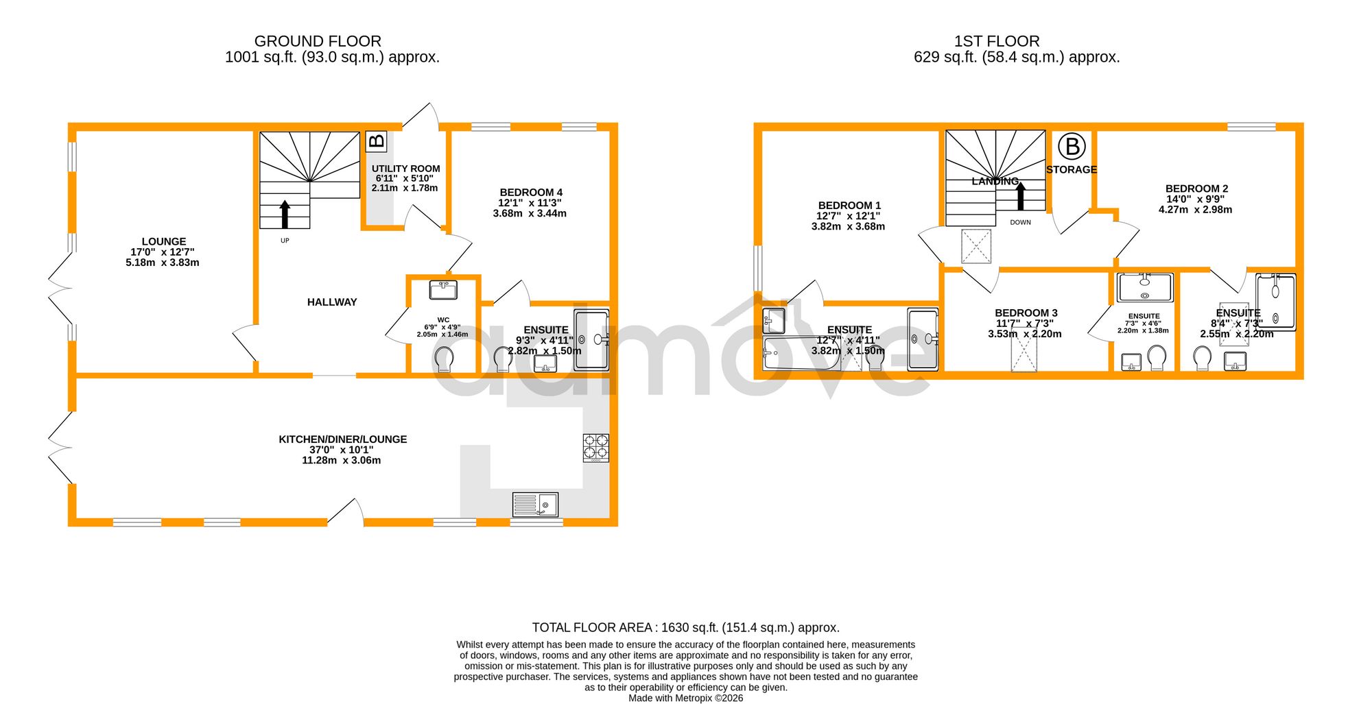 3 Little Clover Barns, Warrington floorplan