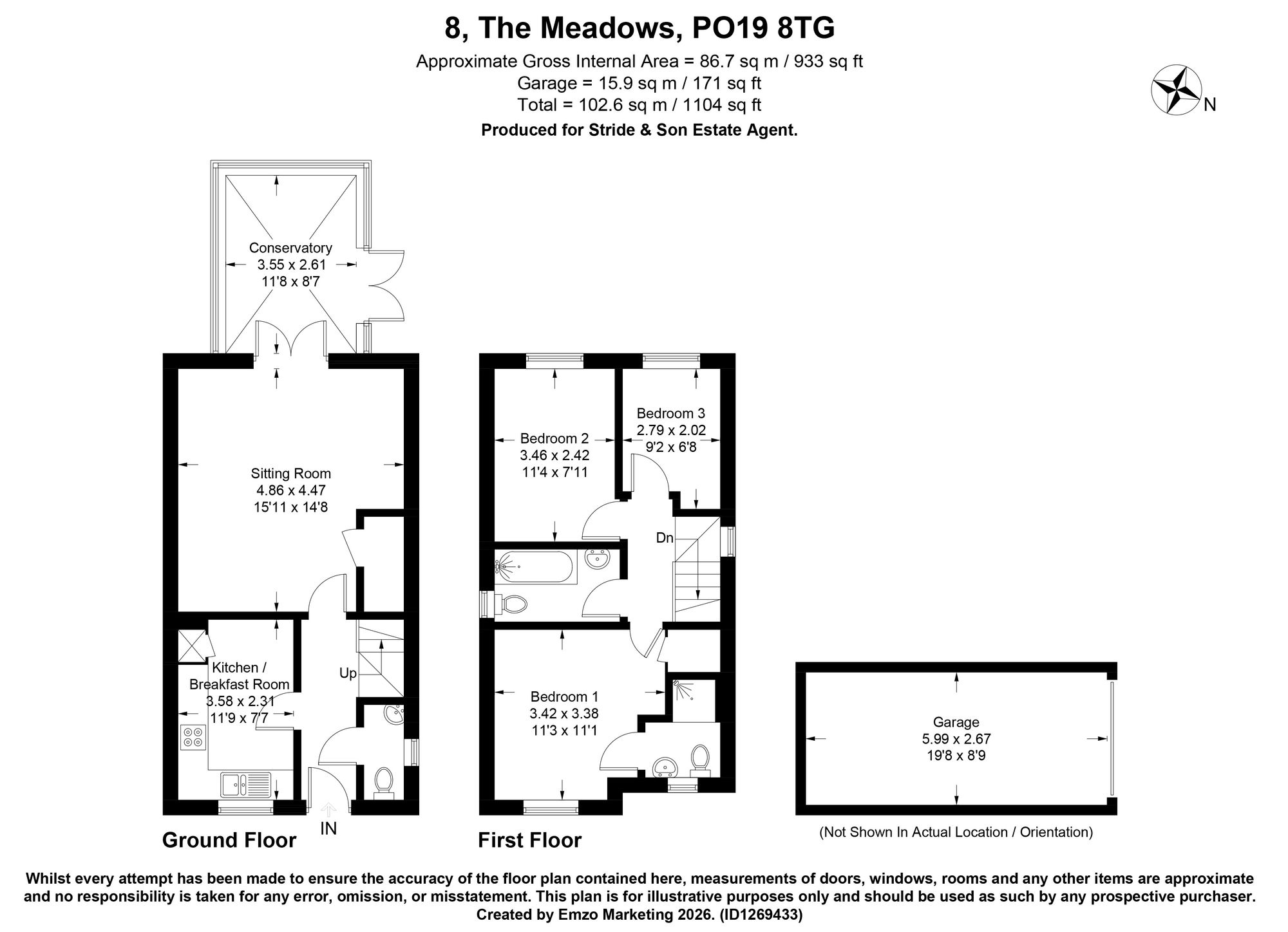 8 The Meadows, Chichester floorplan