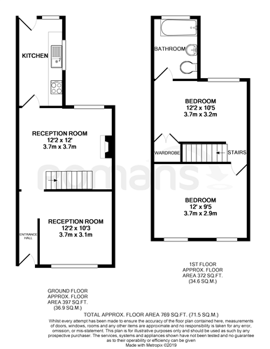 2 Bedrooms Terraced house to rent in Lysons Road, Aldershot GU11